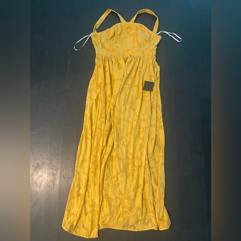 NWT Love and Beyond Marigold Burnout Floral Maxi Dress Lulus